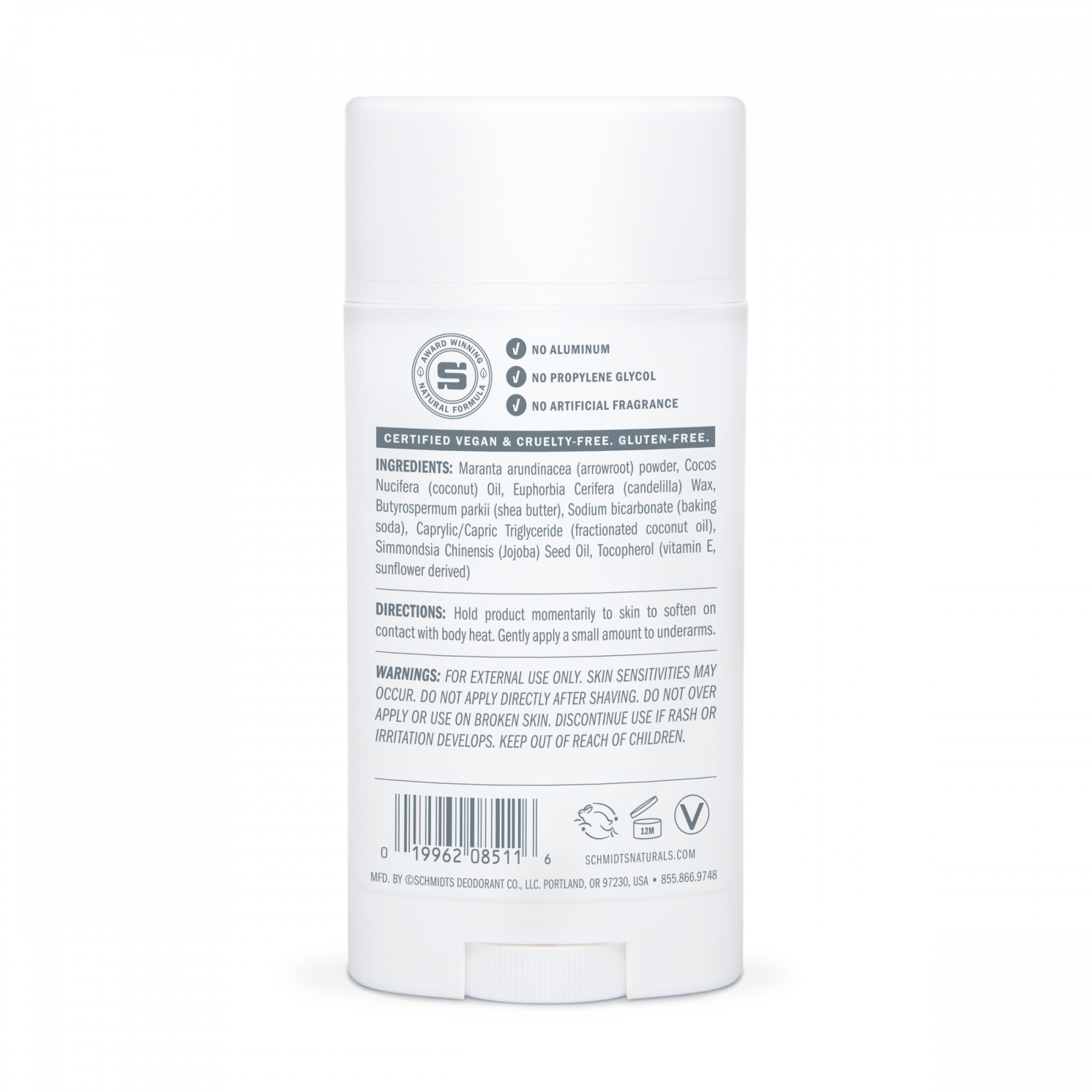 Fragrance Free Deodorant, Schmidts Natural Deo 19962085215